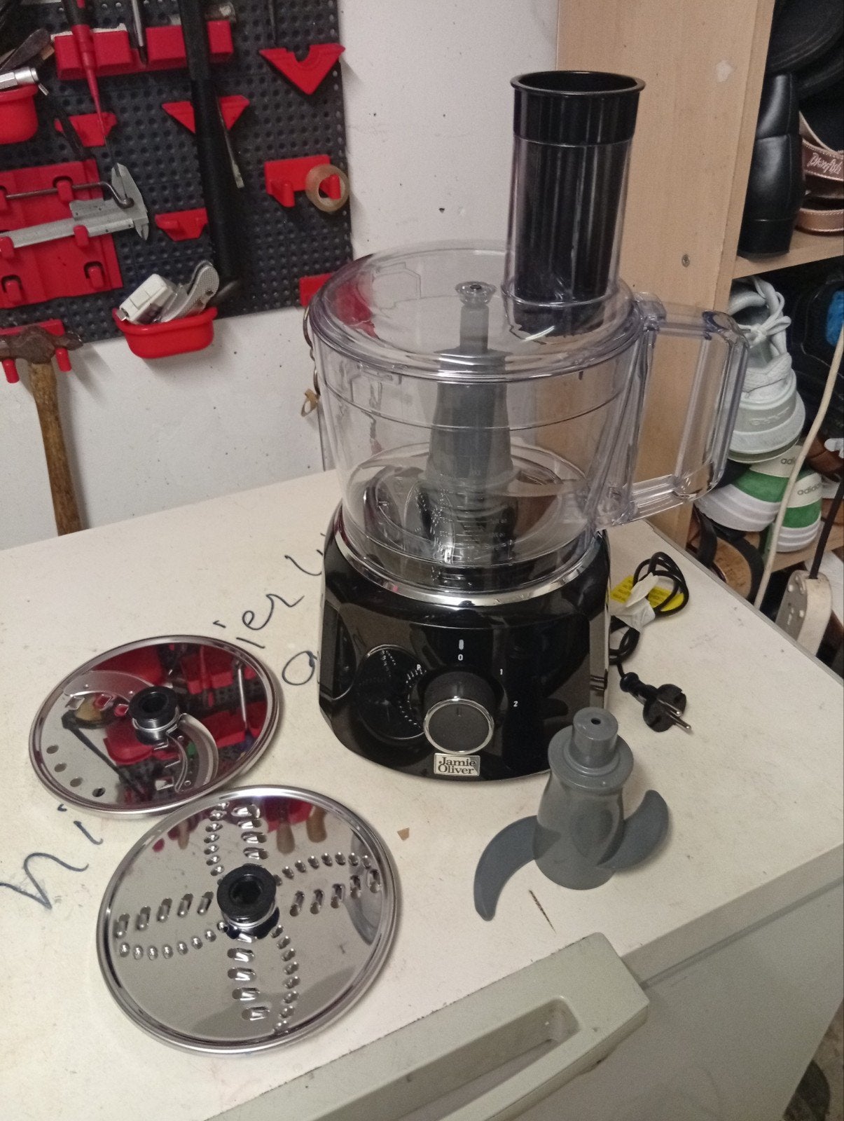 Jamie Oliver Food Processor HA0110 - 700W Keukenmachine, 1 tot 2 liter, Ophalen of Verzenden, Gebruikt, 2 snelheden