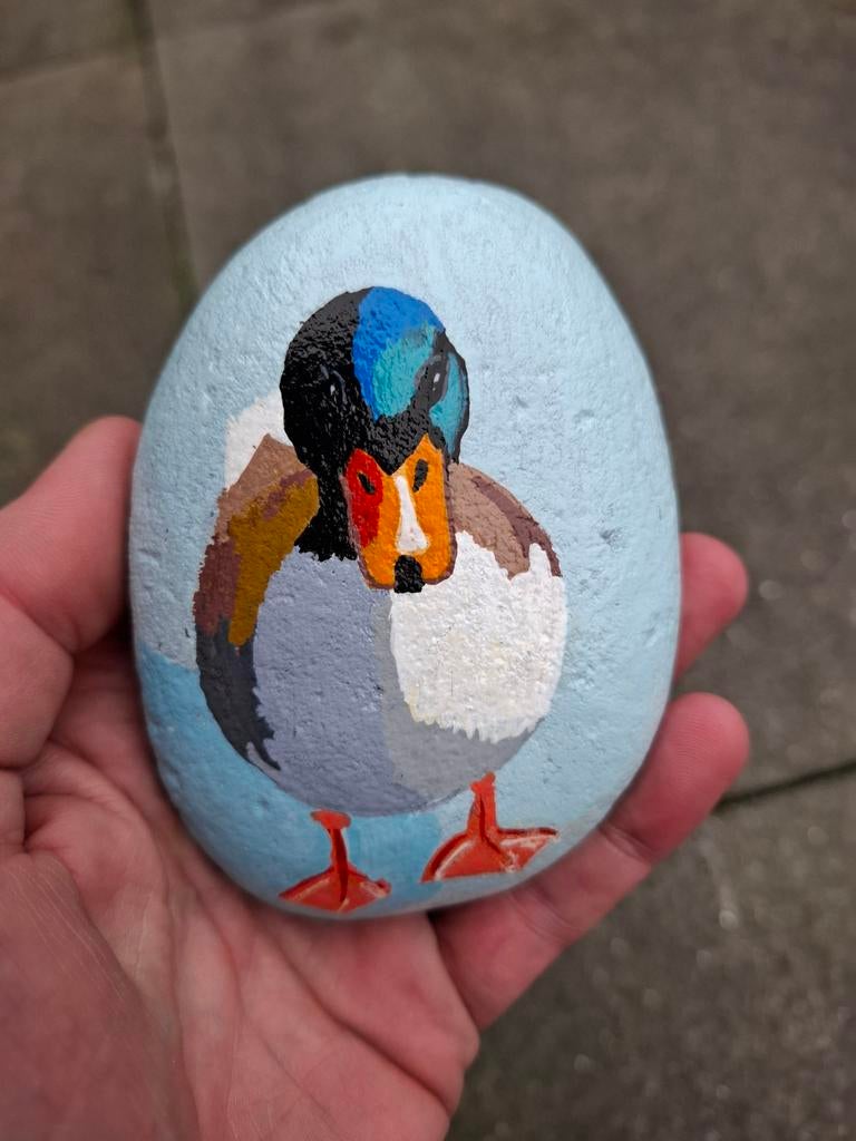 Eend op steen Happystone, Ophalen of Verzenden, Nieuw