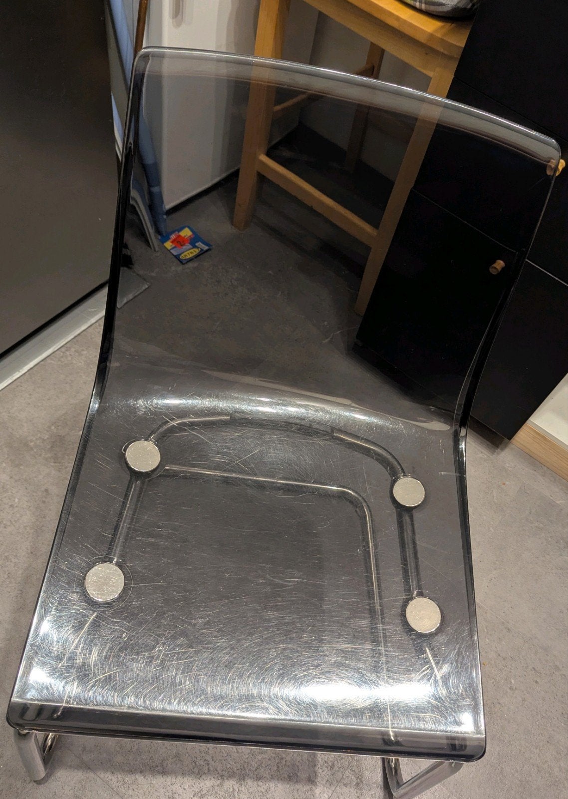 IKEA TOBIAS Chair, grey, Ophalen, Gebruikt, Metaal, Eén