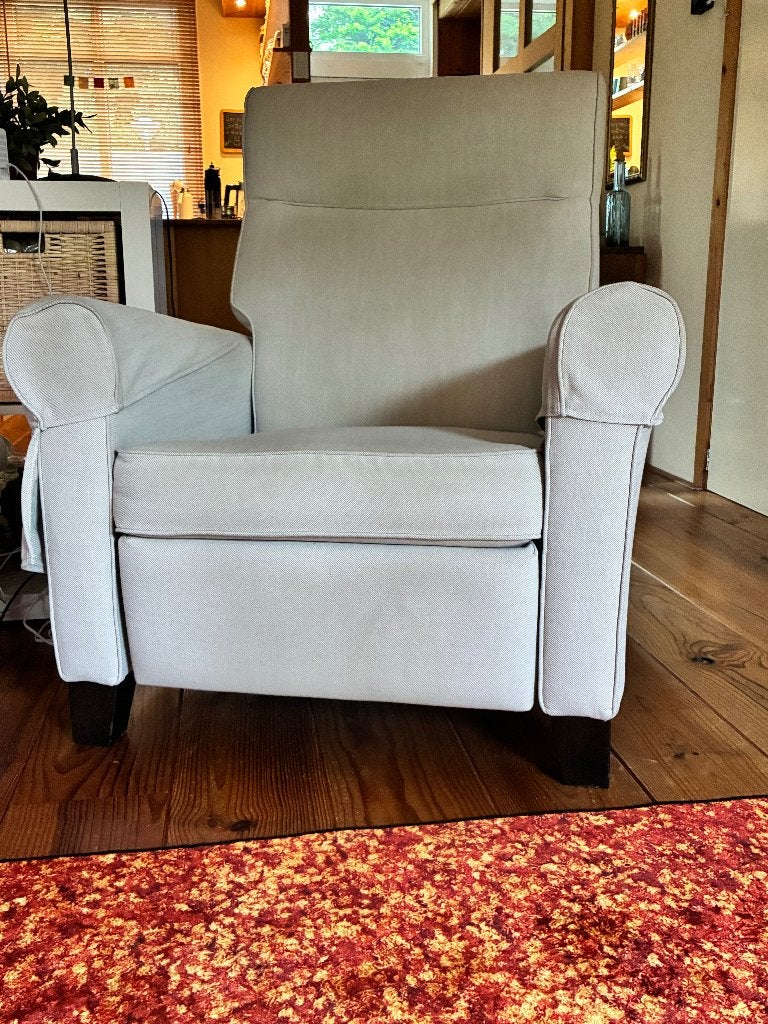 Relax fauteuil, Huis en Inrichting, Fauteuils, Gebruikt, Hout, Stof, 75 tot 100 cm, 75 tot 100 cm, Ophalen