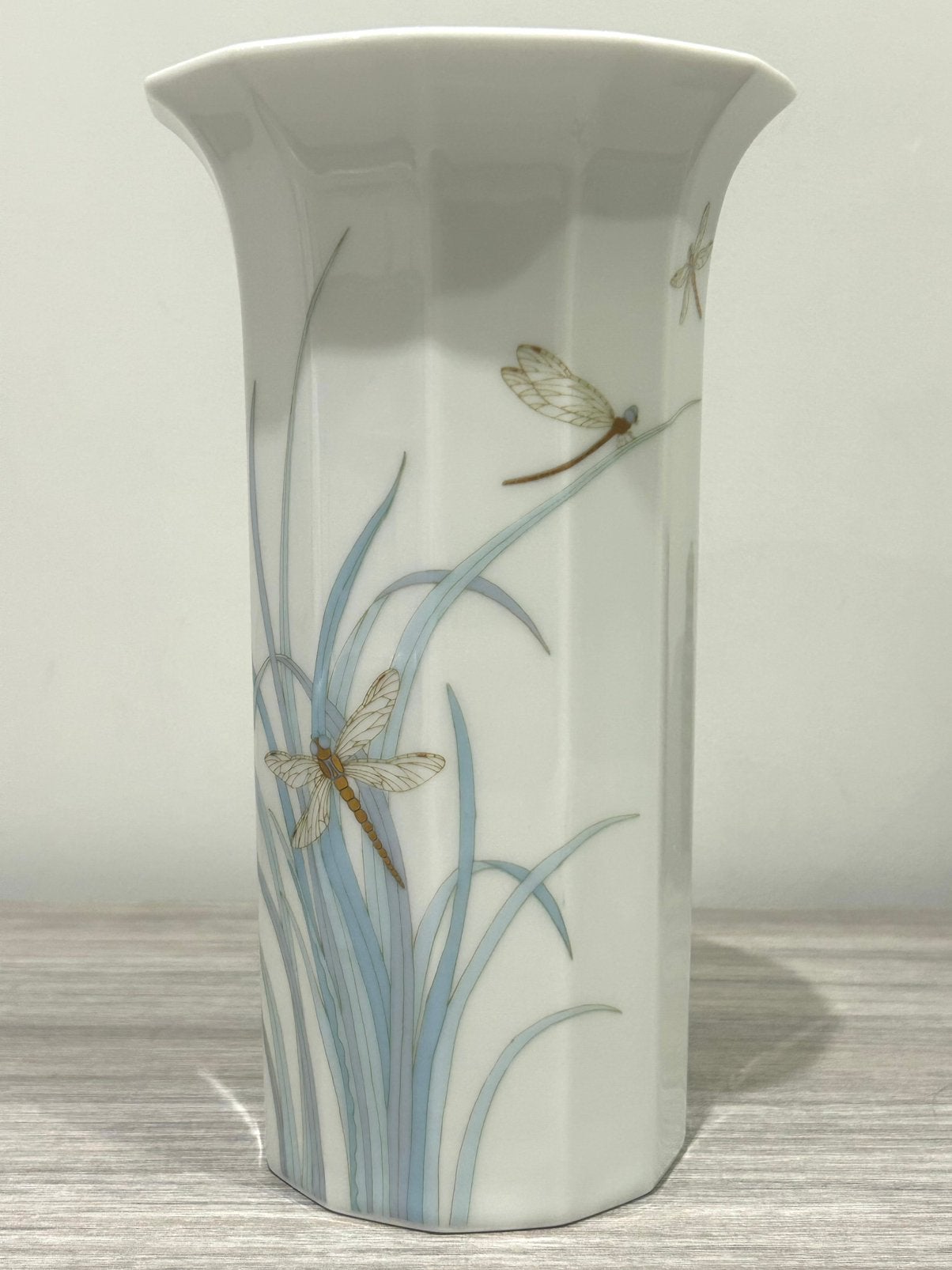 Rosenthal Polygon Vaas Libellen 19cm - Tapio Wirkkala Milos, Ophalen of Verzenden, Zo goed als nieuw, Wit, 19 cm
