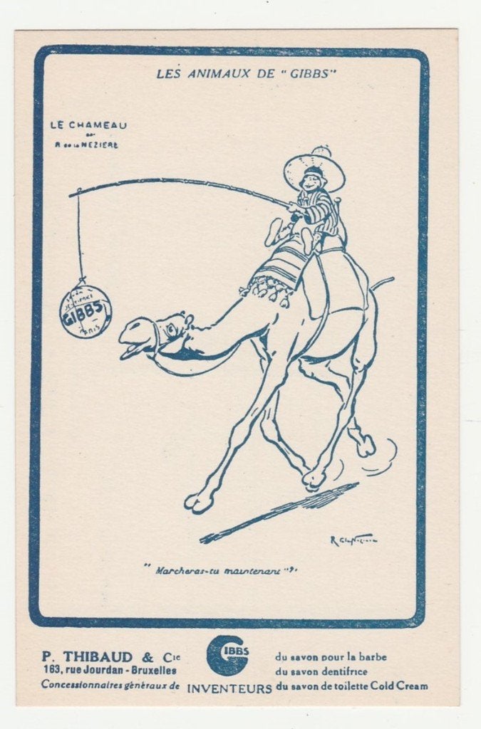 Reclame.  GIBBS.   Kamelen.  Illustrateurs., Verzenden, Voor 1920, Ongelopen, Overige thema's