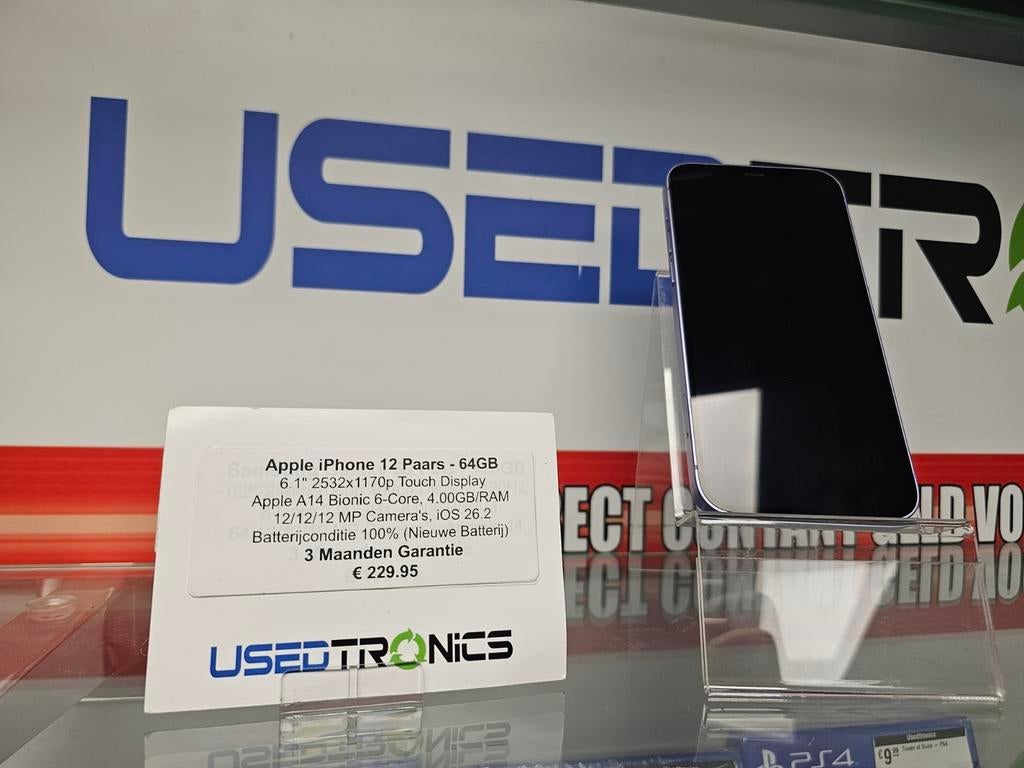Iphone 12 Paars 64 GB, Telecommunicatie, Mobiele telefoons | Apple iPhone, Zo goed als nieuw, 64 GB, iPhone 12, Paars, Ophalen of Verzenden