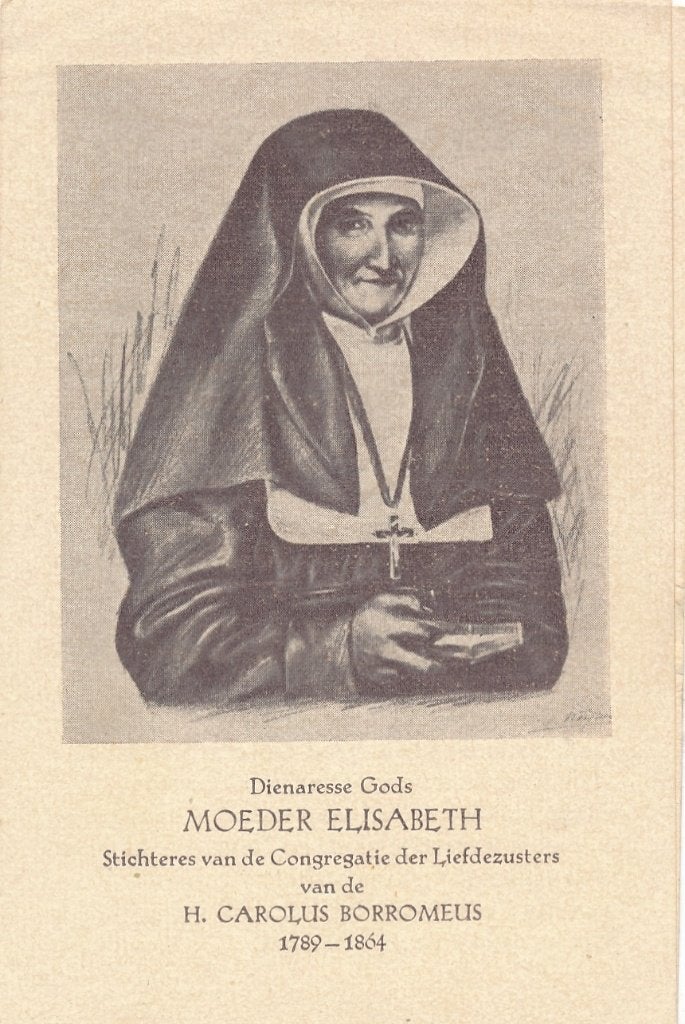 Devotieprentje van Dienaresse Gods Moeder Elisabeth, Ophalen of Verzenden, Zo goed als nieuw, Kaart of Prent, Christendom | Katholiek