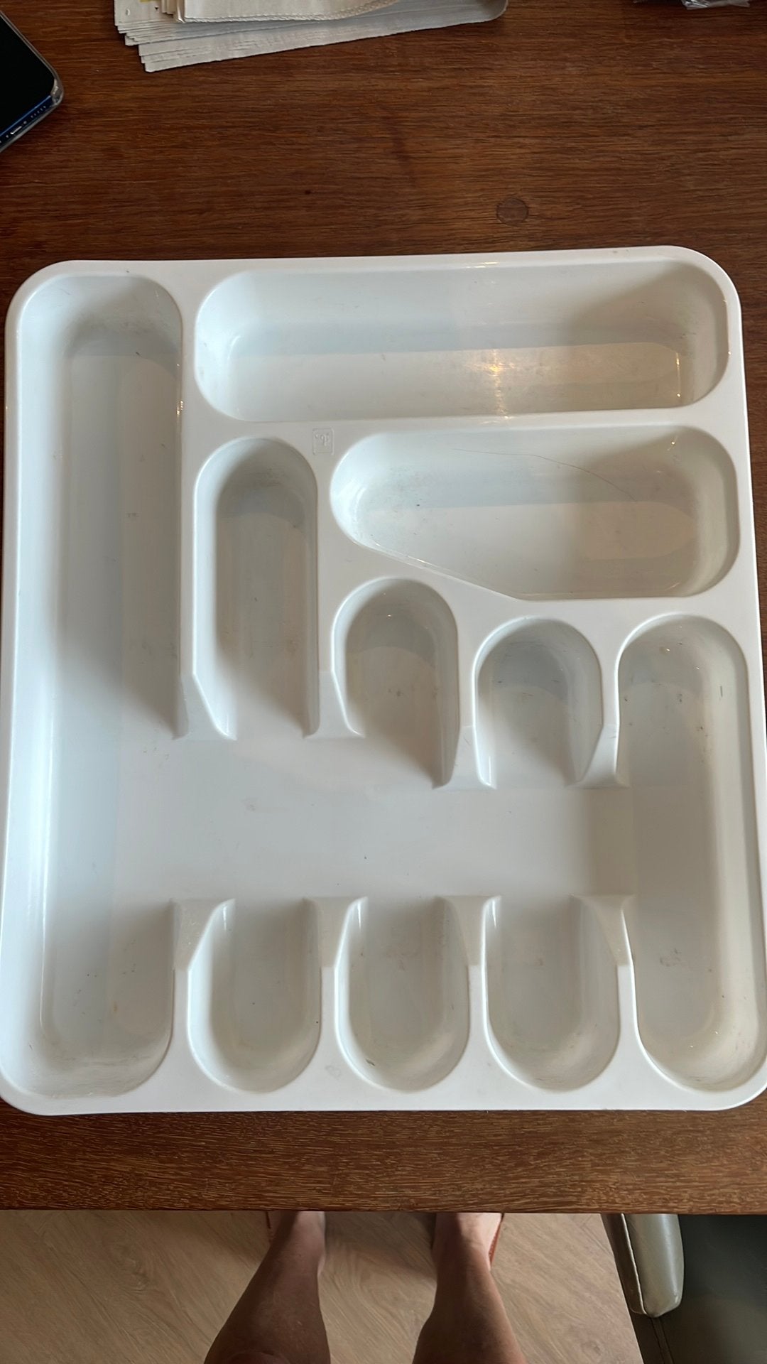Plastic bestekbak wit, Ophalen, Zo goed als nieuw, Kunststof