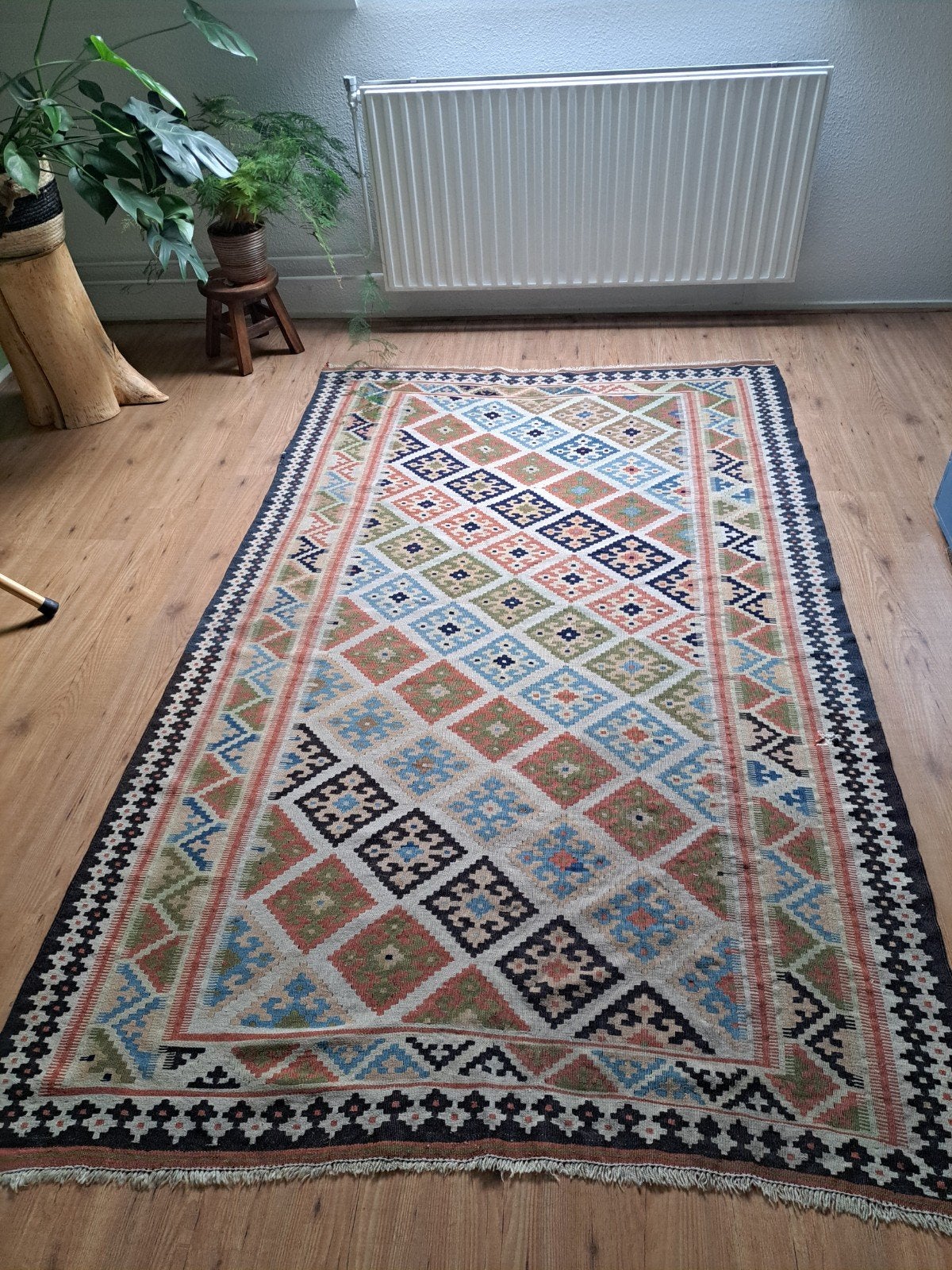 kelim geometrisch patroon vloerkleed 140x235, Huis en Inrichting, Ophalen of Verzenden, Rechthoekig, 200 cm of meer