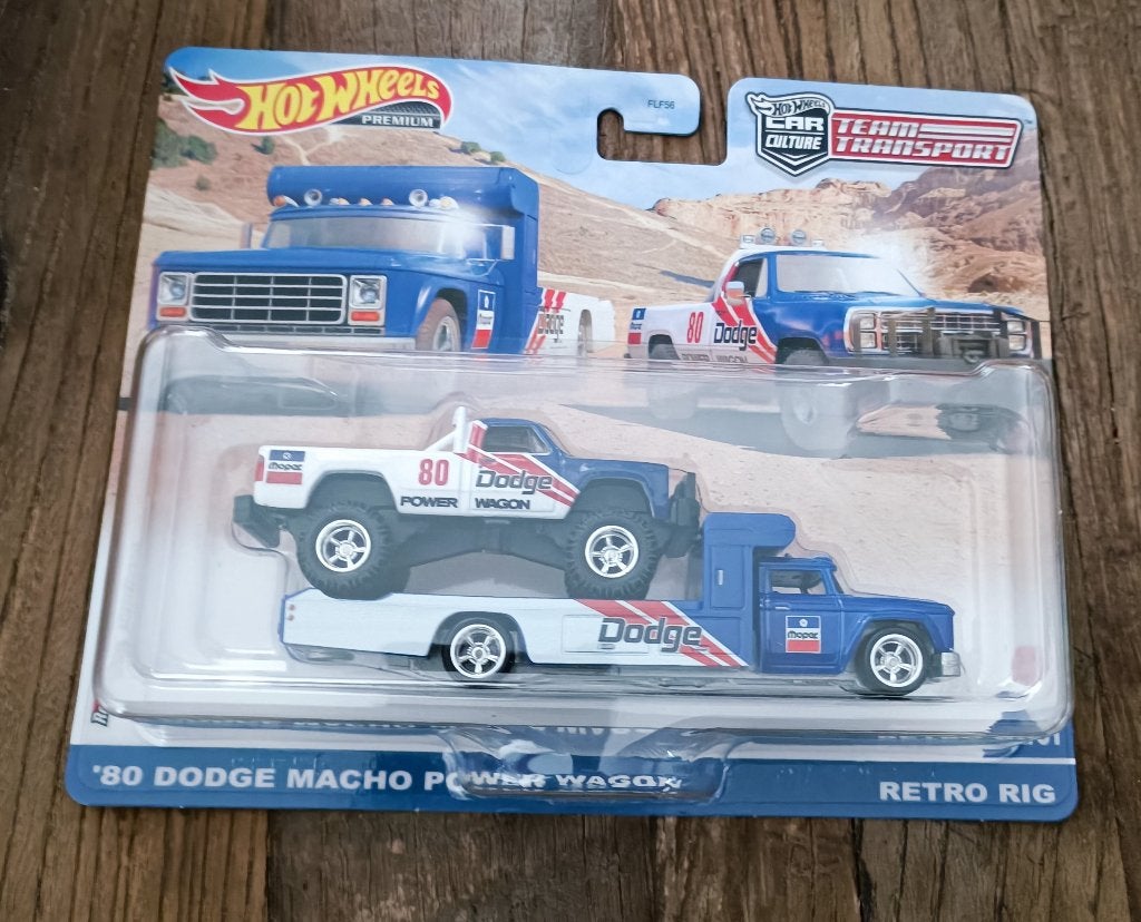 Hot Wheels Team Transport Dodge Macho Power Wagon Retro Rig, Ophalen of Verzenden, Nieuw, Auto
