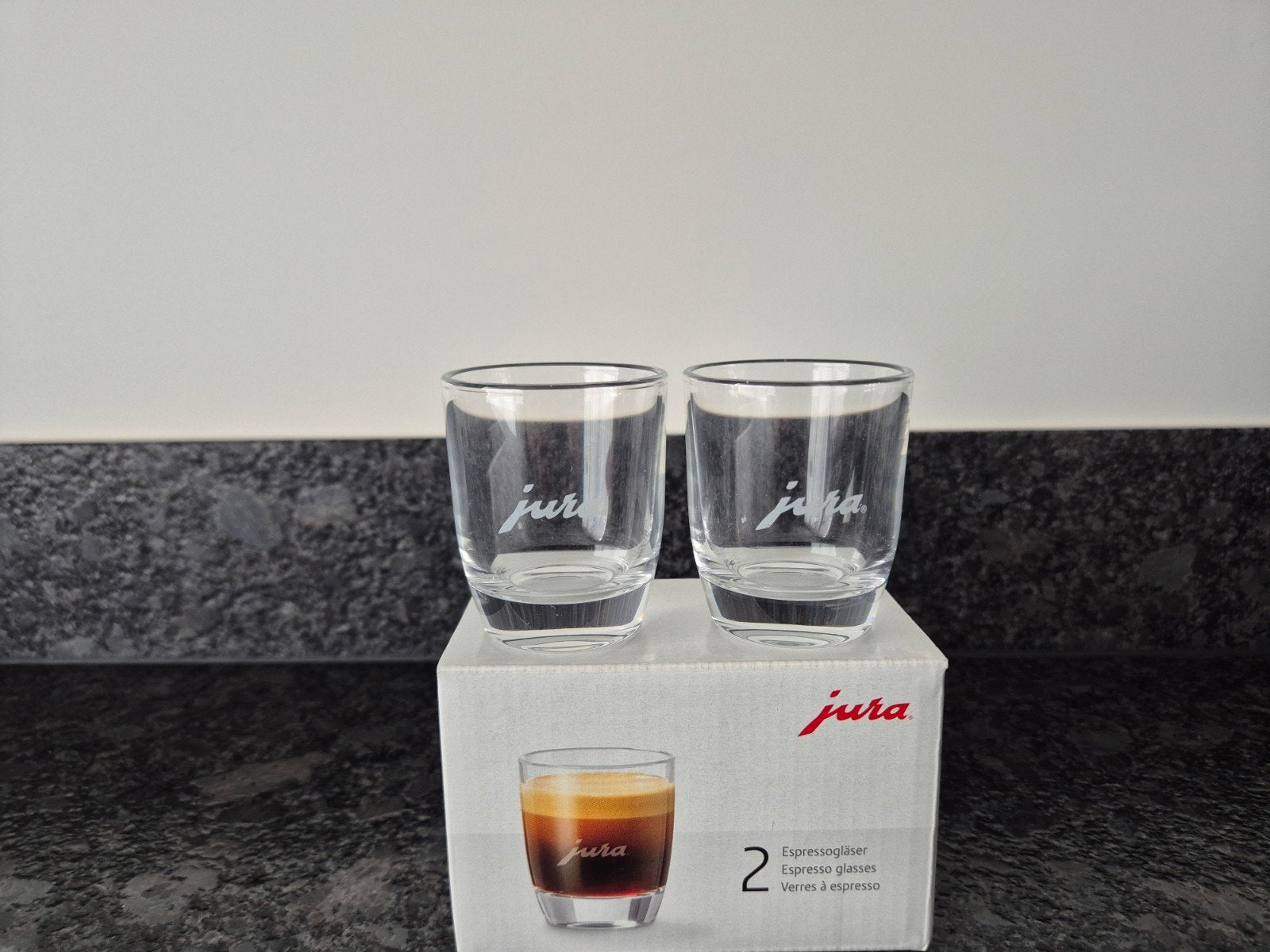 Jura - Espresso glazen 2 stuks nieuw in doos, Ophalen of Verzenden, Nieuw