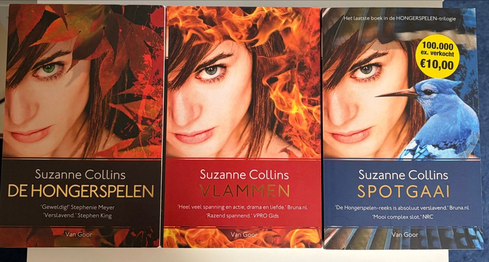 De Hongerspelen Trilogie - Suzanne Collins (3 boeken), Boeken, Ophalen of Verzenden, Gelezen