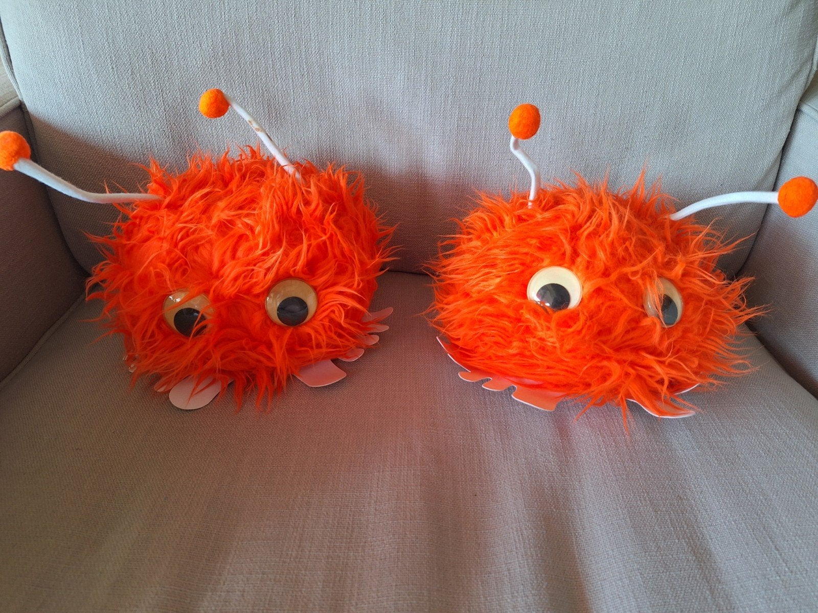 2 Grote Oranje WUPPIES, Zie tekst, Oranje, Overige typen, Zo goed als nieuw, Klein (minder dan 20 cm)