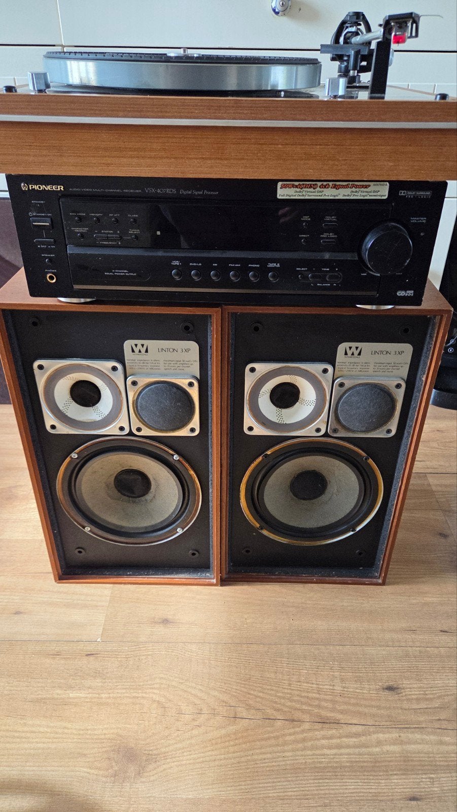 Thorens TD 160, Wharfedale Linton 3XP & Pioneer VSX-407RDS, Ophalen of Verzenden, Zo goed als nieuw, Platenspeler, Thorens