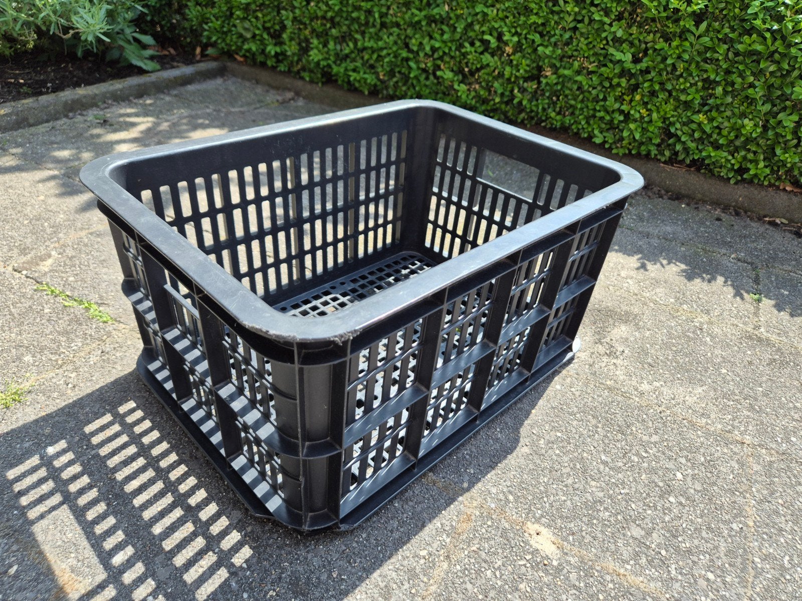 Basil Fietskrat Zwart - Handig en Stevig 40x30x20, Ophalen, Gebruikt, Overige typen, Basil