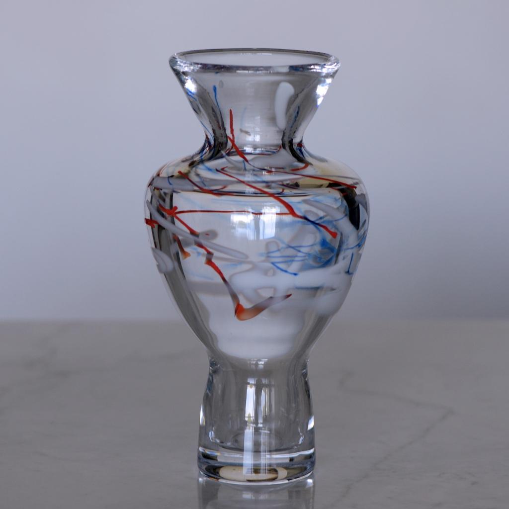 ✅ JAN SOSTEK Unica vaas Glasfabriek Leerdam 2006, Ophalen of Verzenden