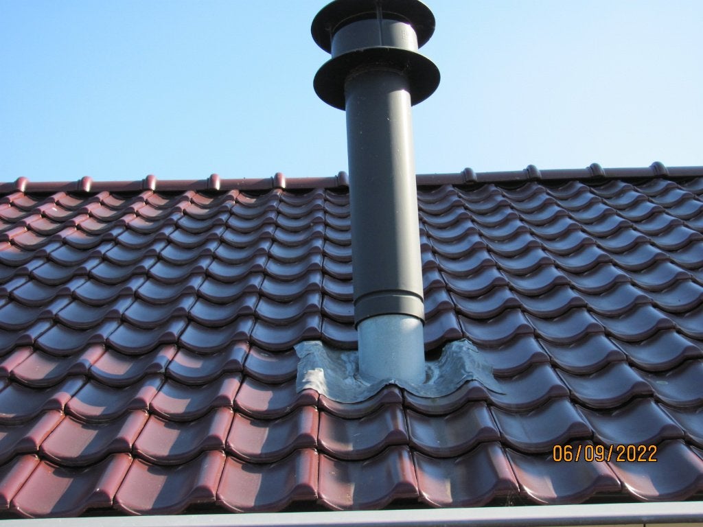 Compleet BURGERHOUT alu NELSON Rookgaskap dakdoorvoer 180 mm, Ophalen, Afvoer, Gebruikt, 2 tot 4 meter