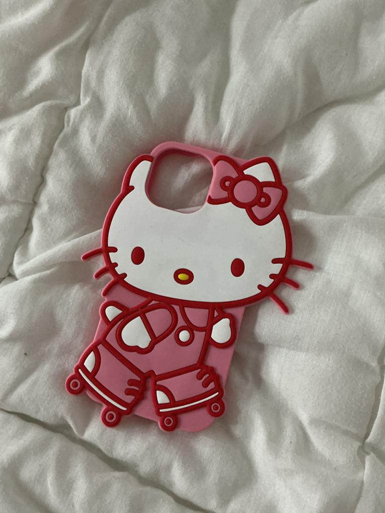 Hello Kitty iPhone 13/14/15 Hoesje - Roze Siliconen, Overige merken, Nieuw, Hoesje of Tasje, Ophalen of Verzenden