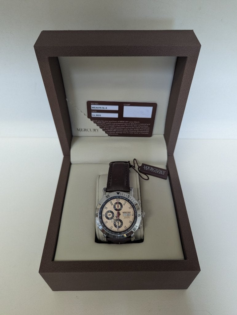 MERCURY - Senator ETA Valjoux 7750 automatic - MEA474-SL-4, Overige merken, Leer, Staal, Polshorloge