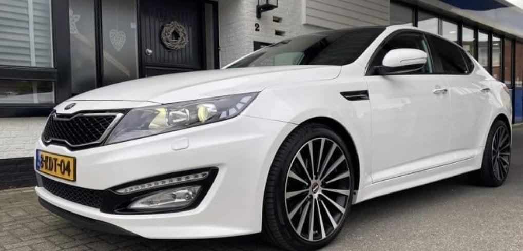 Kia Optima 2.0 CWT Hybrid 110KW 2013 Wit, Auto's, Kia, Zwart, 4 cilinders, Wit, 149 pk
