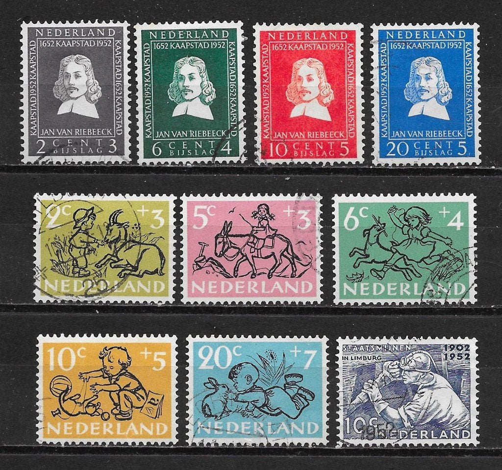 Zegels uit 1952 gebruikt cw 28,50, Ophalen of Verzenden