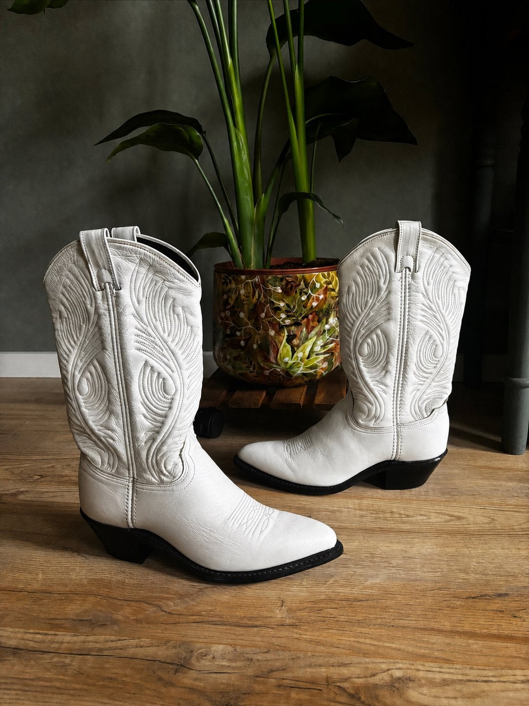 Handgemaakte USA cowboylaarzen Abilene (maat 37,5/38), Hoge laarzen, Verzenden, Wit, Nieuw