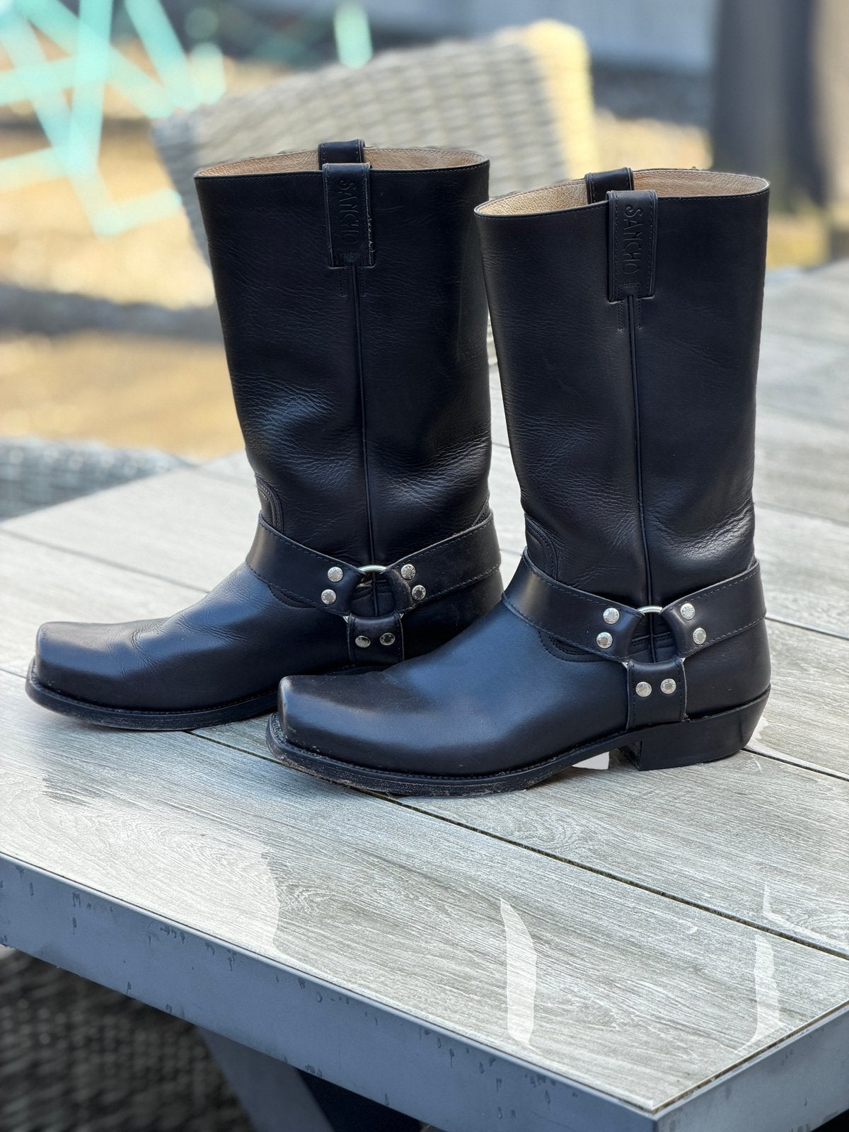 Mooie Sancho motorlaarzen boots maat 47, Kleding | Heren, Ophalen of Verzenden, Zo goed als nieuw, Zwart, Boots