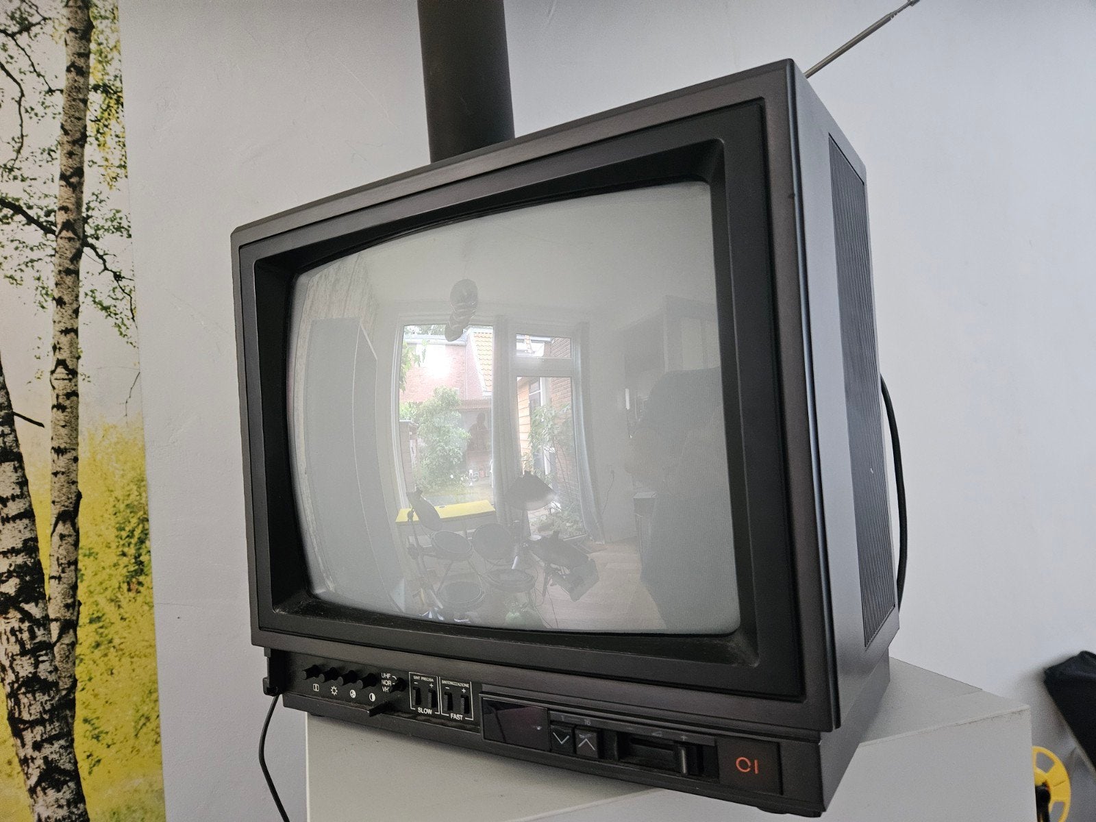 Sharp C-1410SD Vintage Kleurentelevisie (CRT), Audio, Tv en Foto, Vintage Televisies, Ophalen, Gebruikt, Minder dan 40 cm, Sharp