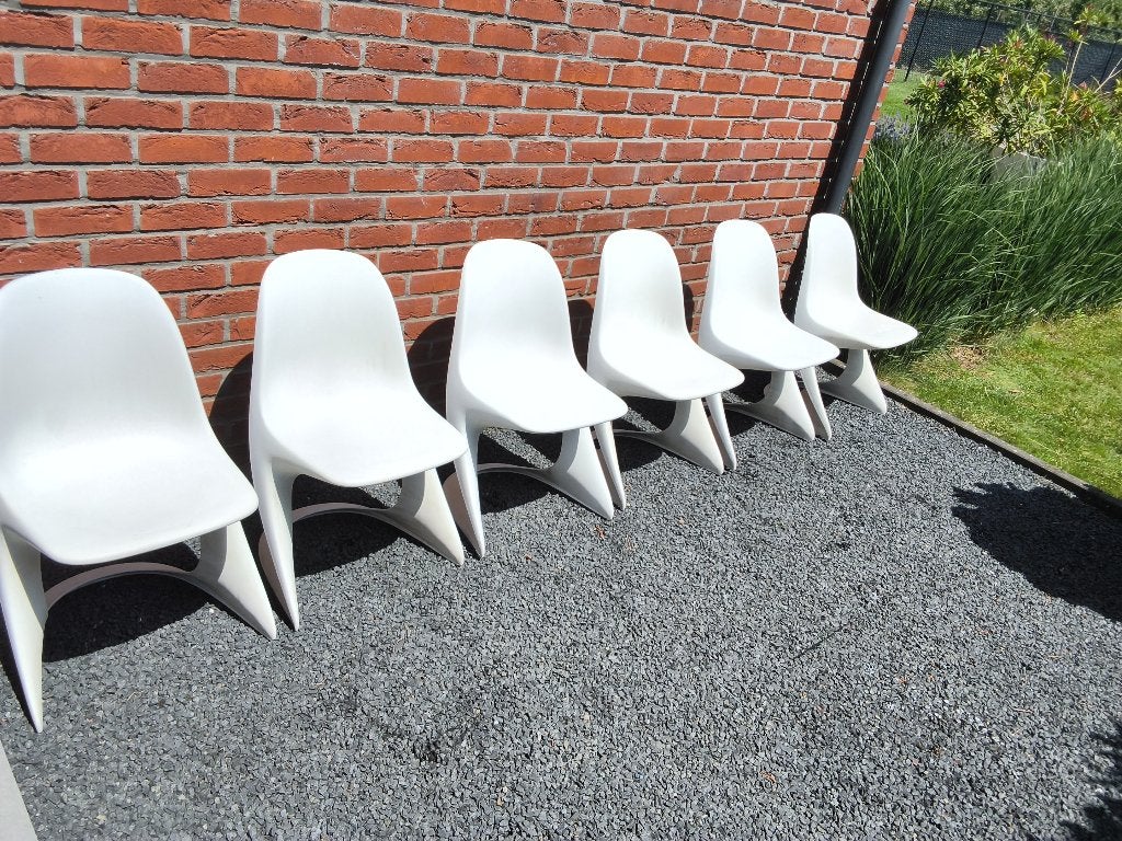 Casala model 2004/2005 van Alexander Begge set van 6 stuks !, Ophalen, Kunststof, Gebruikt, Wit