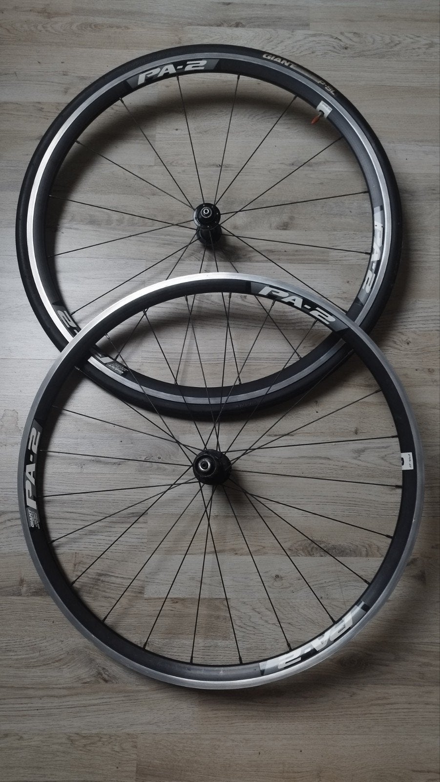 Giant PA-2 velgrem wielset racefiets (voor en achter), Gebruikt, Giant, Aluminium, Racefiets