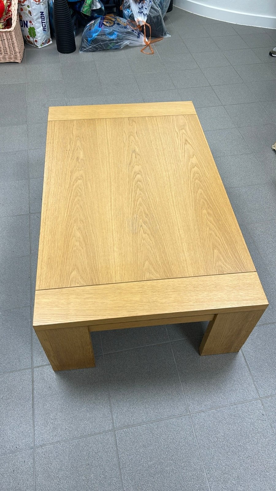 Houten salontafel met handige lade, Ophalen, Gebruikt, Rechthoekig, Overige houtsoorten