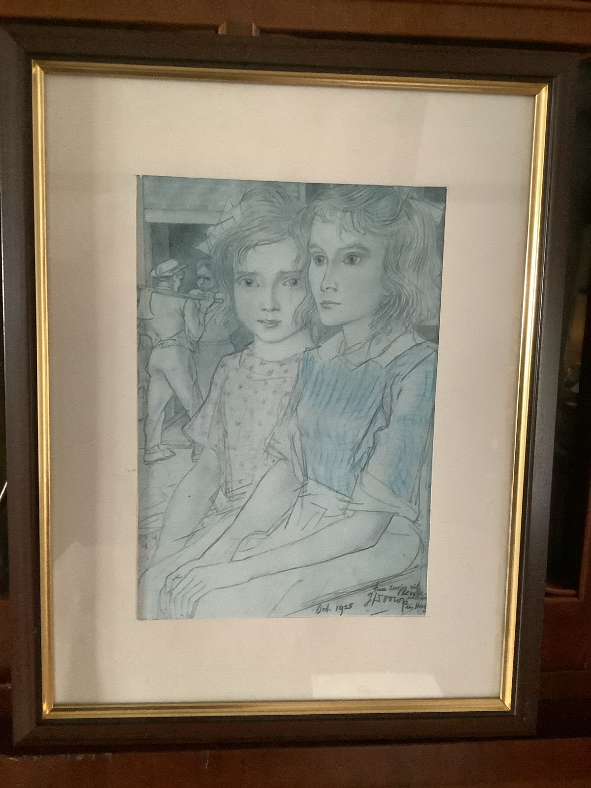 Jan Toorop - Twee zusjes litho, Ophalen of Verzenden, Tekening, Lithografie, Gesigneerd