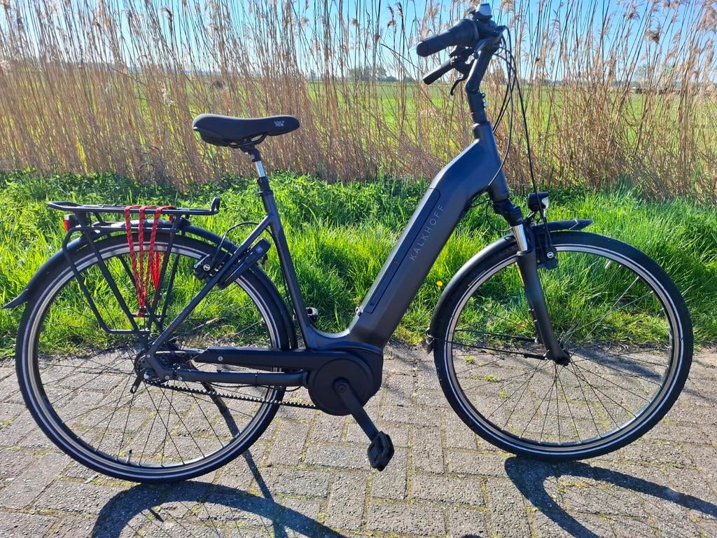 Elektrische Kalkhoff damesfiets, Bosch motor, Belt drive✅️, Fietsen en Brommers, Ophalen, Versnellingen, Gazelle, 53 tot 56 cm