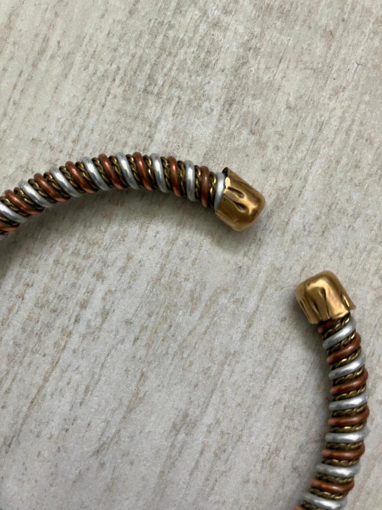 Handgemaakte koperen armband uit India, Ophalen of Verzenden, Nieuw, Overige materialen