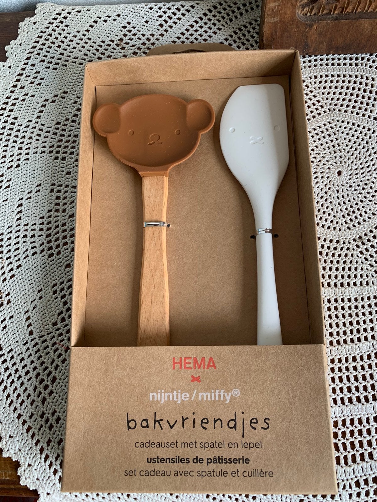 HEMA  Nijntje / Miffy Bakvriendjes Spatel & Lepel NIEUW, Los bestek, Nieuw, Ophalen of Verzenden, Overige merken