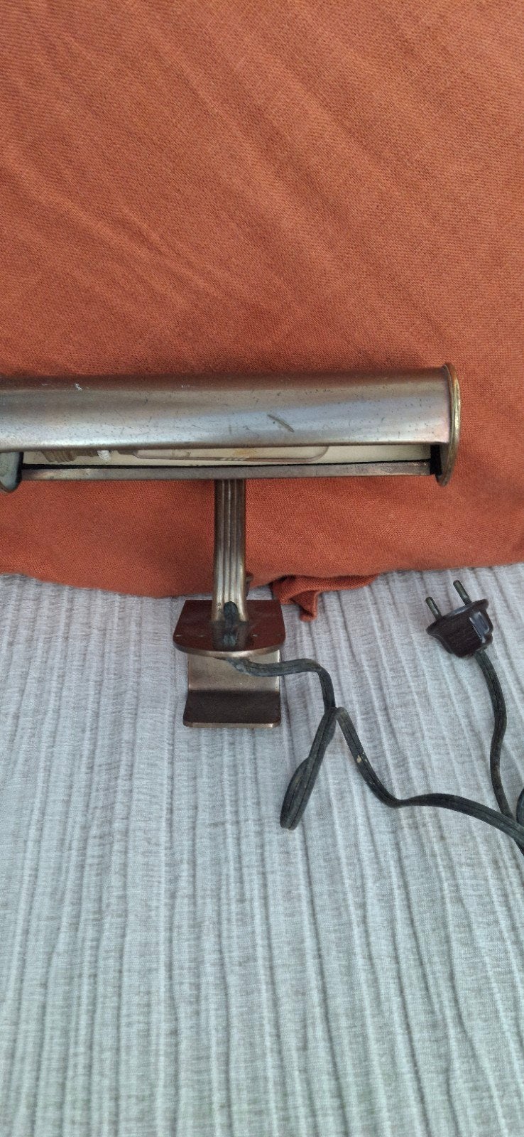 Antieke schilderijlamp pianolamp koper, Ophalen of Verzenden