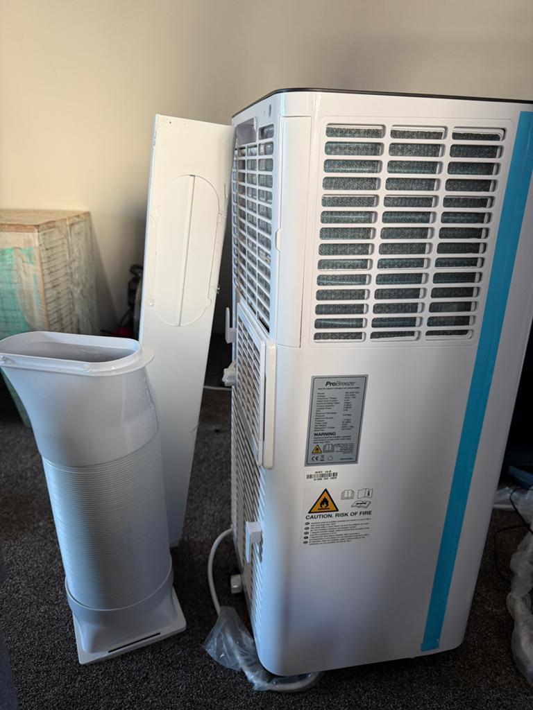 ProBreeze Mobiele Airco - Krachtige Koeling voor Thuis, Witgoed en Apparatuur, Airco's, Ophalen, Minder dan 60 m³, 3 snelheden of meer