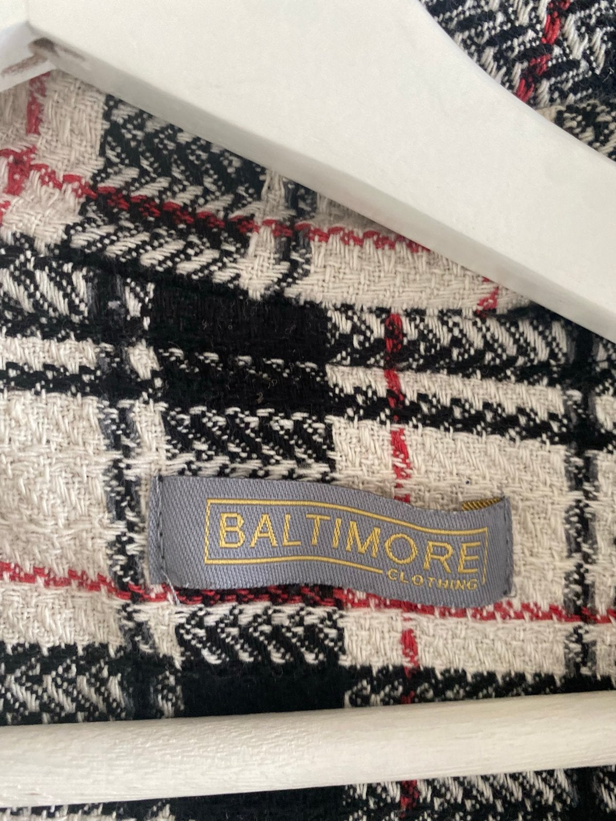 Baltimore geruit jasje - Zwart, wit, rood, Zwart, Zo goed als nieuw, Jasje, Ophalen