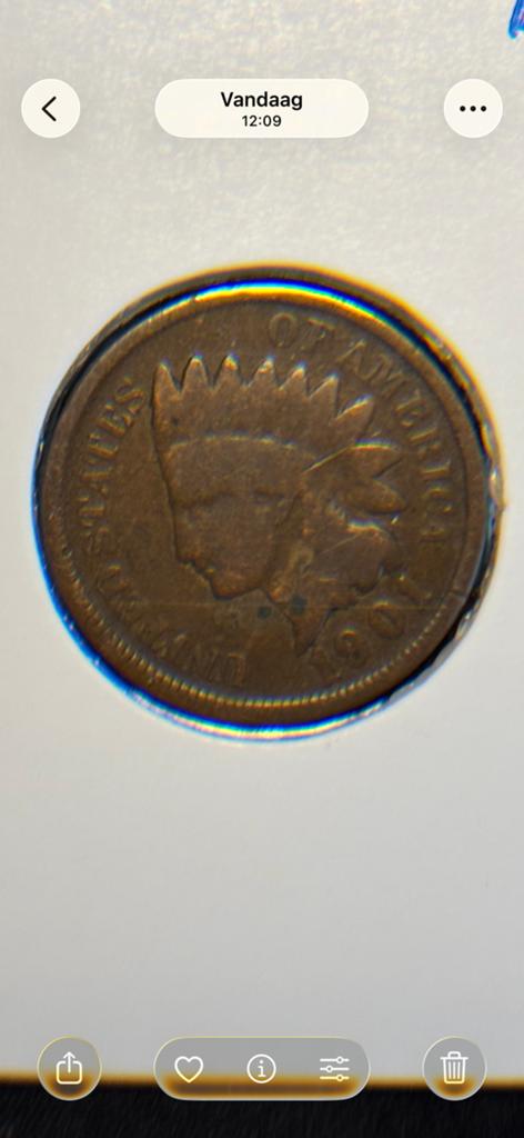 Mooie 1 cent / penny van 1901 uit USA, Ophalen of Verzenden, Noord-Amerika, Losse munt