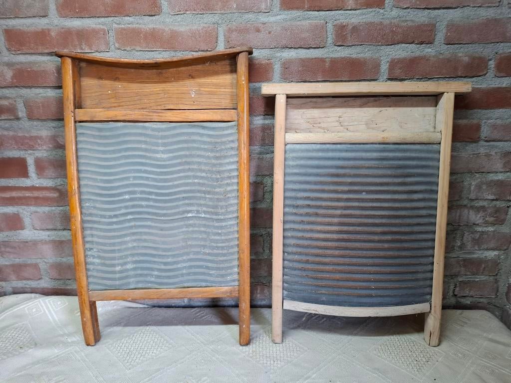 Partij van 8 oude wasborden - Brocante decoratie, Ophalen of Verzenden