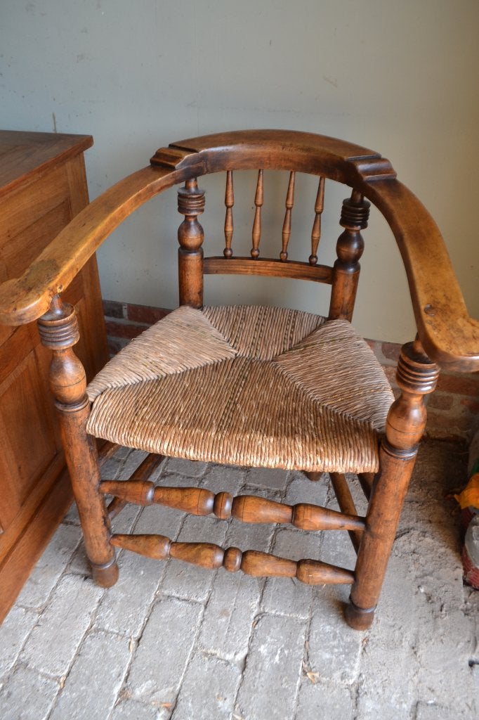 Prachtig antieke eiken houten Art Deco bureau met stoel, Verzenden