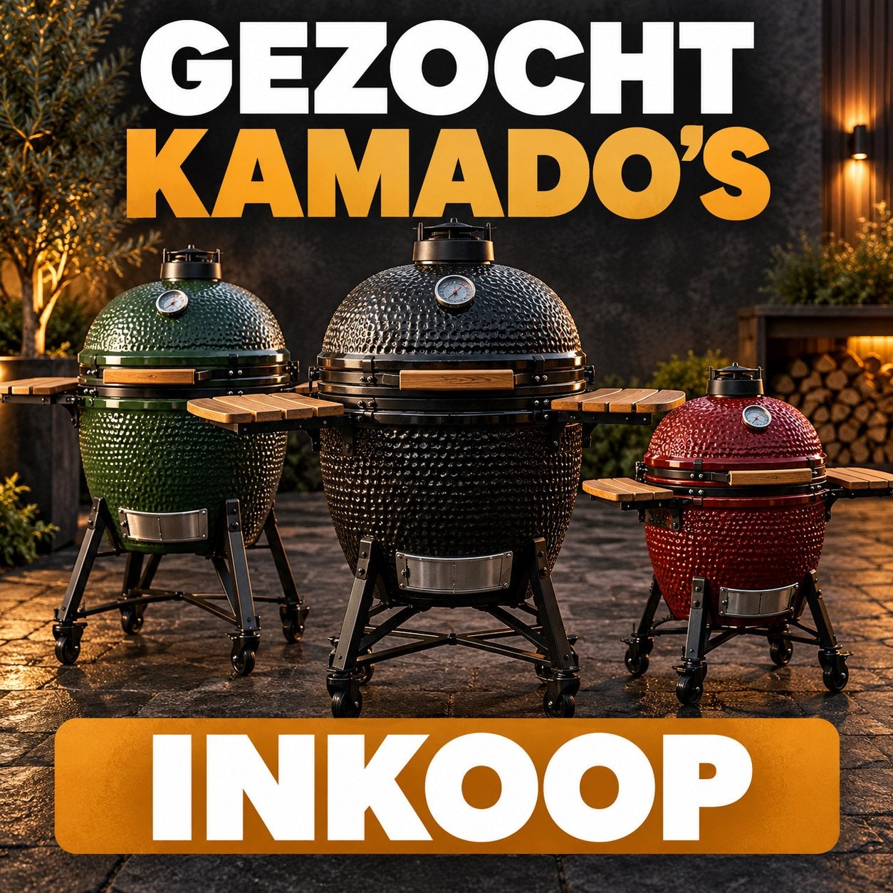 KAMADO’S GEZOCHT – INKOOP, Tuin en Terras, Ophalen, Nieuw, Met accessoires