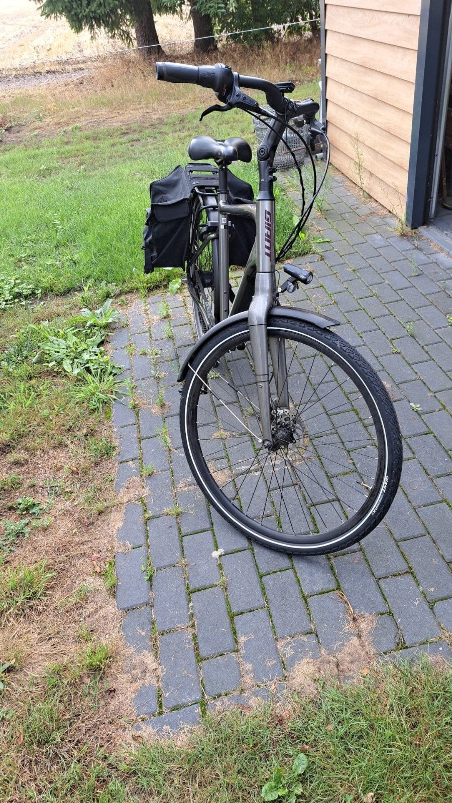 Giant herenfiets met fietstassen, als nieuw!, Ophalen, Zo goed als nieuw, Giant