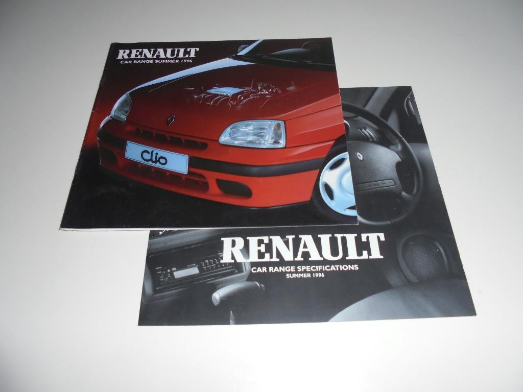 brochure Renault car range  1996, Ophalen of Verzenden, Zo goed als nieuw, Renault