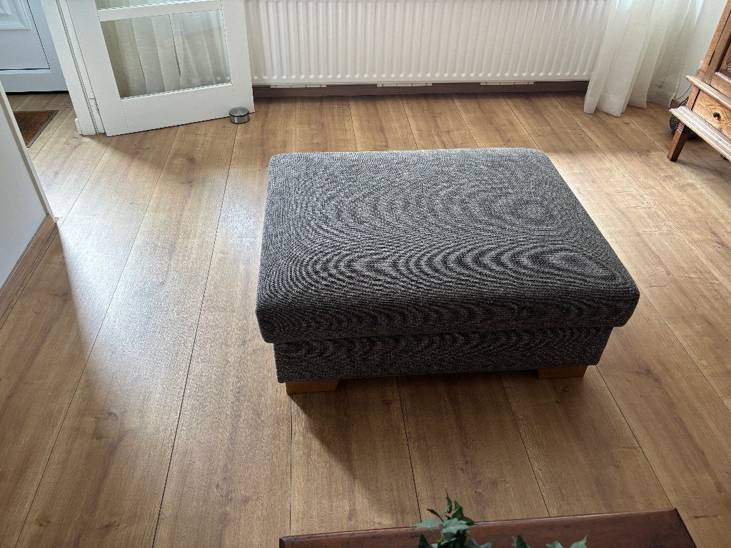 2 Zits bank en een Voetenbank met opbergruimte, Ophalen, Gebruikt, 125 cm of meer, 75 tot 100 cm