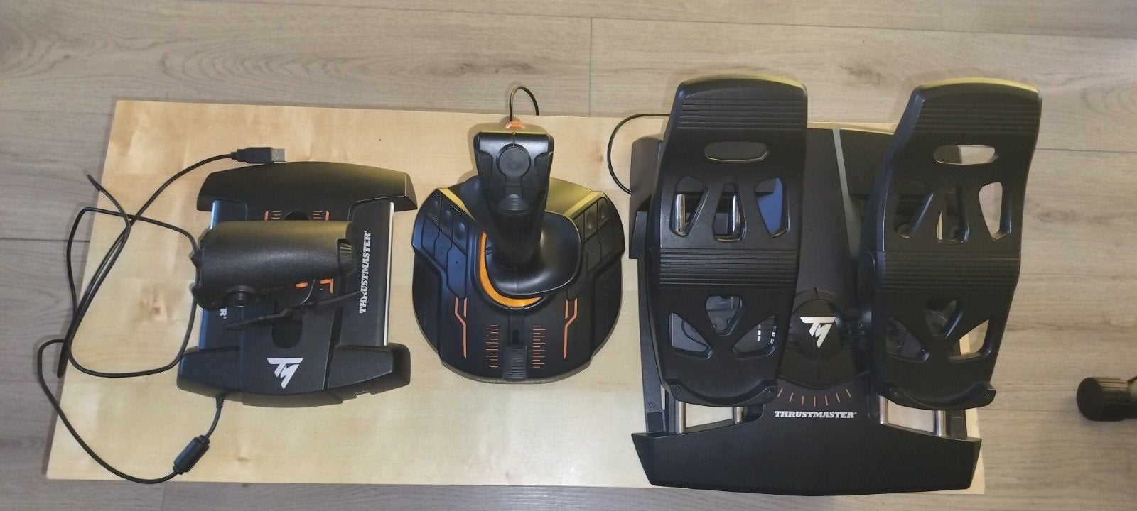 Thrustmaster FCS, throttle & rudder pedals, 1 speler, Racen en Vliegen, Ophalen of Verzenden, Zo goed als nieuw