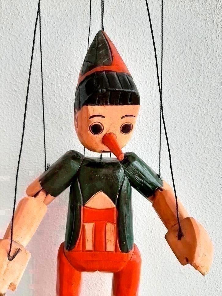 Vintage houten Pinokkio pop, Antiek en Kunst, Ophalen of Verzenden