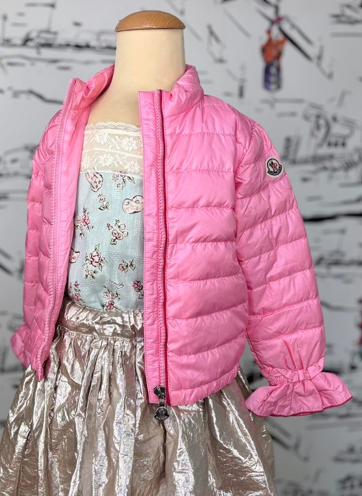 Moncler roze Nadege donsjas jas zomer maat 4, Moncler EU, Zo goed als nieuw, Moncler, Customercare@moncler.com