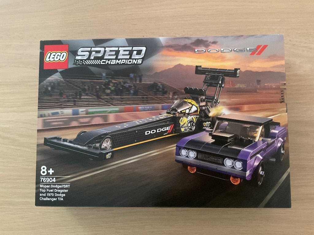 Mopar Dodge Dragster & 1970 Dodge Challenger Lego 76904, Lego, Nieuw, Complete set, Ongeopend/sealed