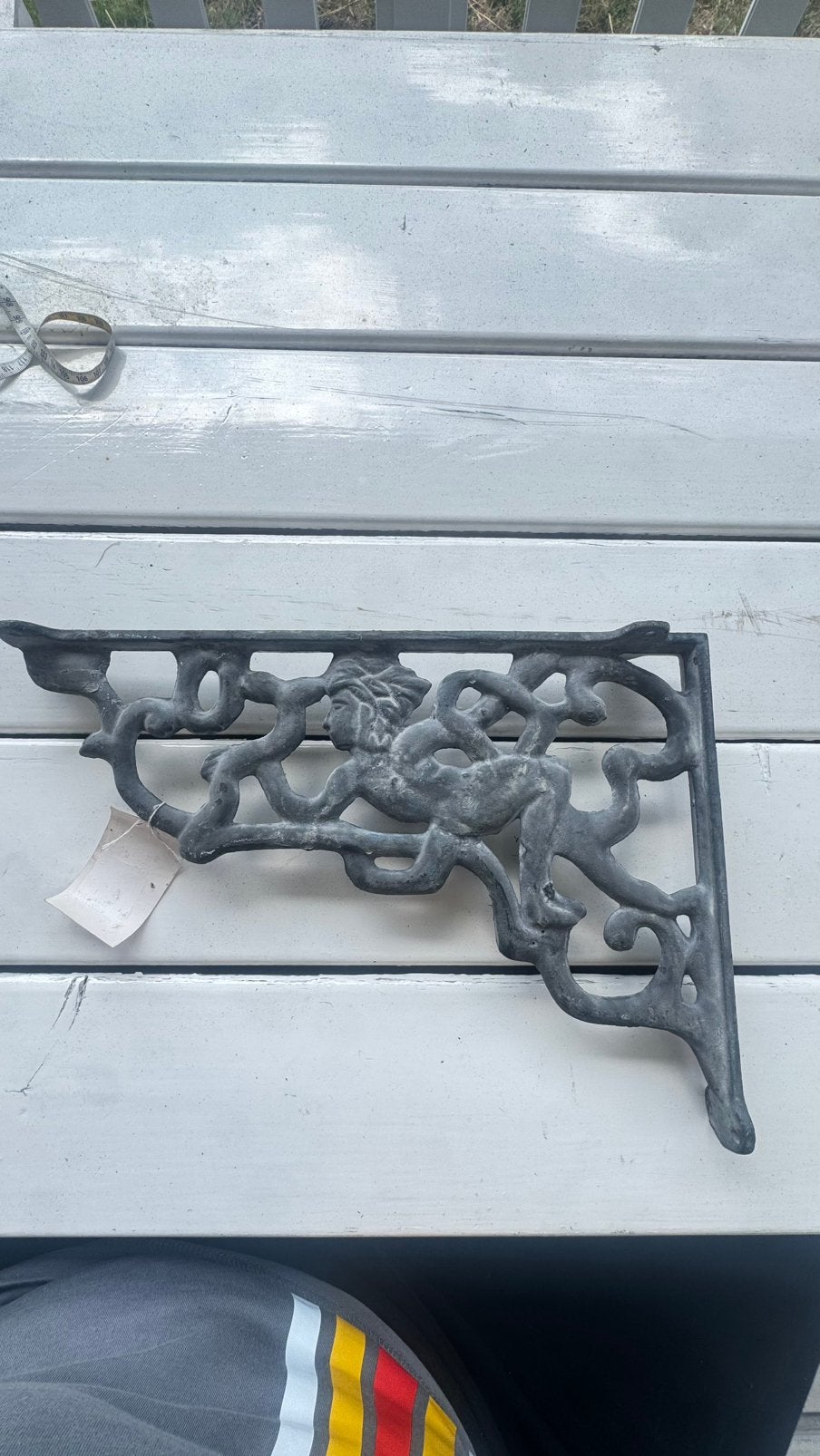 Nieuwe gietijzeren wandconsole met engel, Metaal, Nieuw, Ophalen of Verzenden, Wandbord of Wandpaneel
