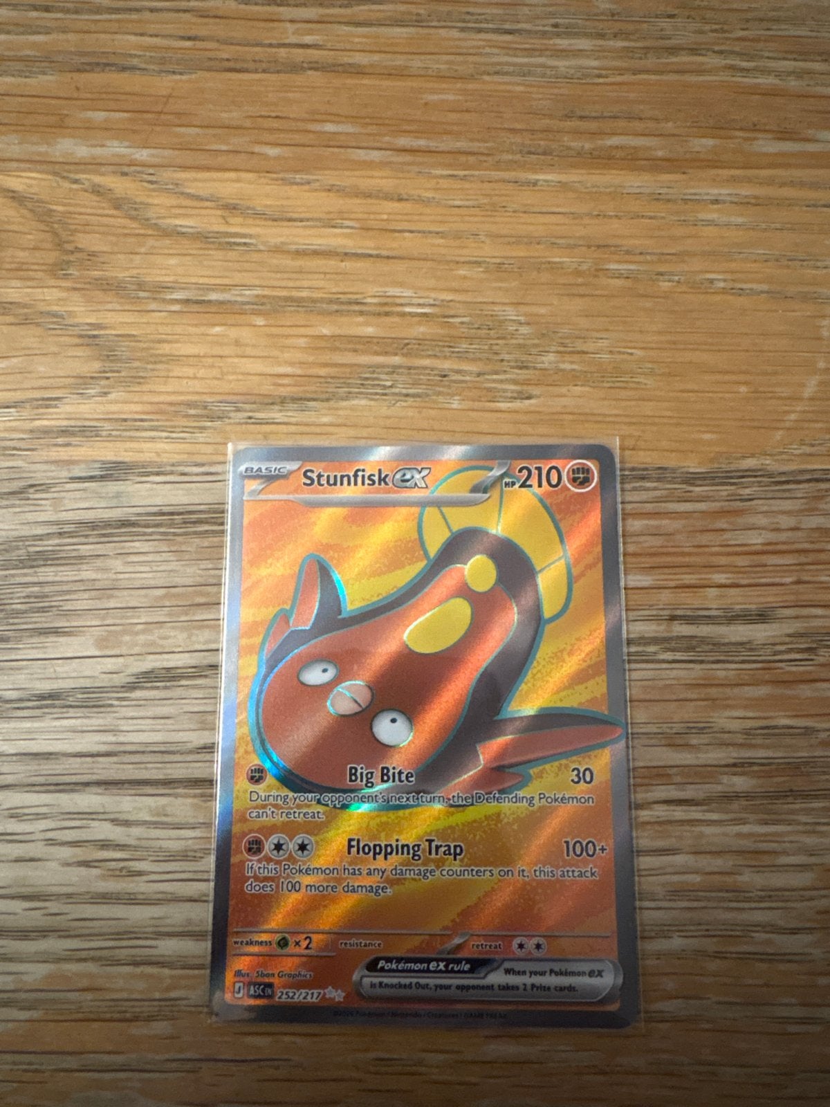 Pokémon Kaart: Stunfisk GX (252/217) - Zo goed als nieuw, Ophalen of Verzenden, Zo goed als nieuw, Losse kaart, Foil