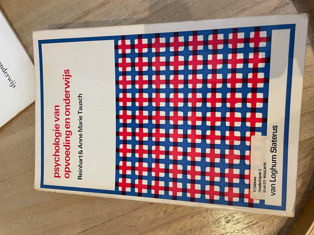 Psychologie van opvoeding en onderwijs - Reinhart & Tausch, Ophalen of Verzenden, Gamma, Gelezen, HBO