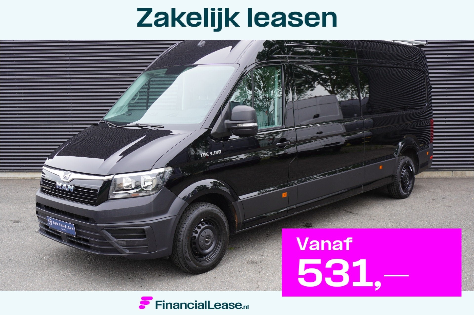 MAN TGE 180pk Automaat L4H3/L3H2 Imperiaal Trekhaak Camera A, Gebruikt, 4 cilinders, MAN, Zwart
